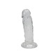 Прозрачный фаллоимитатор Alive Jelly Dildo Majestic, TPE, присоска, диаметр 3,7 см, длина 14,7 см