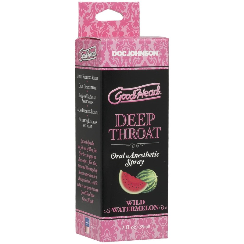 Розпродаж!!! Спрей для мінету Doc Johnson GoodHead DeepThroat Spray - Watermelon 59мл (до 01.2026)