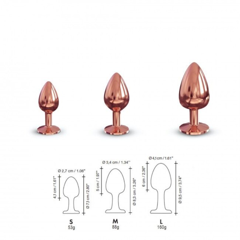 Металева анальна пробка із прикрасою у вигляді кристалу Dorcel - Diamond Plug L