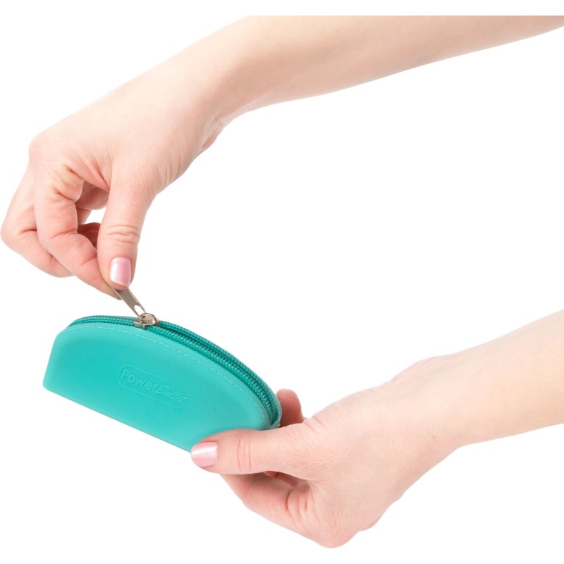 Сумка для зберігання секс-іграшок PowerBullet - Silicone Storage Zippered Bag Teal