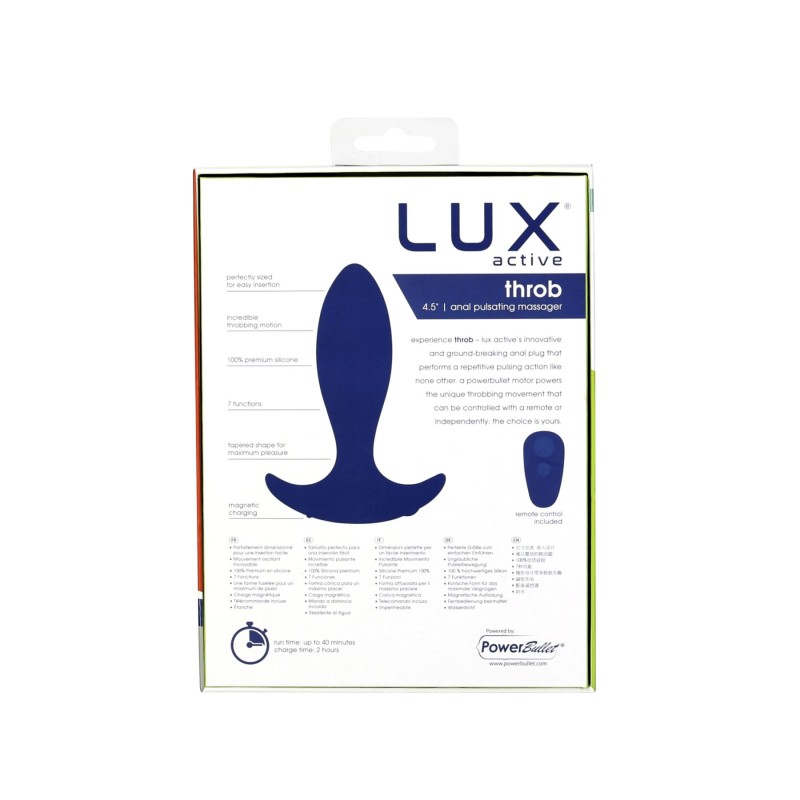 Анальна пробка з пульсацією Lux Active – Throb – 4.5