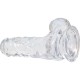 Прозорий фалоімітатор на присосці ADDICTION — Clear Dildo with Balls 6″, віброкуля в подарунок