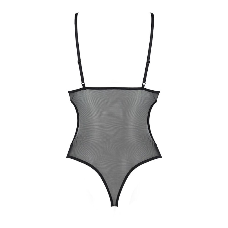 Боди с ажурным лифом Passion CHRISTA BODY S/M, black