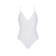 Боді з ажурним декором та відкритим кроком Passion URSULA BODY L/XL, white