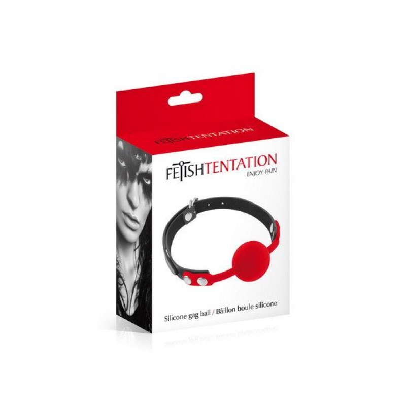 Класичний кляп з силіконовою кулькою Fetish Tentation Silicone Gag Ball
