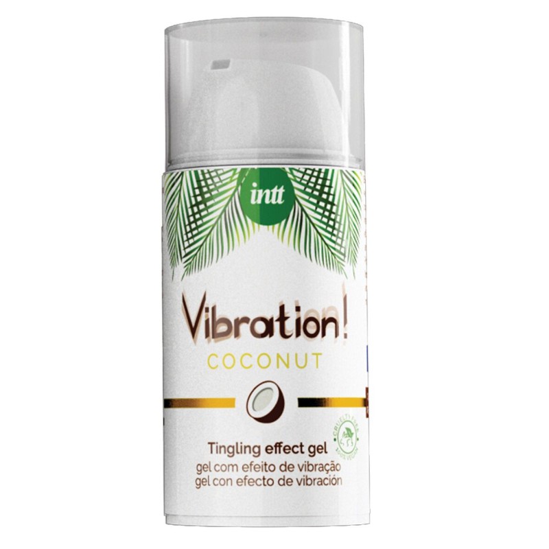 Рідкий вібратор Intt Vibration Coconut Vegan (15 мл),  дуже смачний, діє до 30 хвилин
