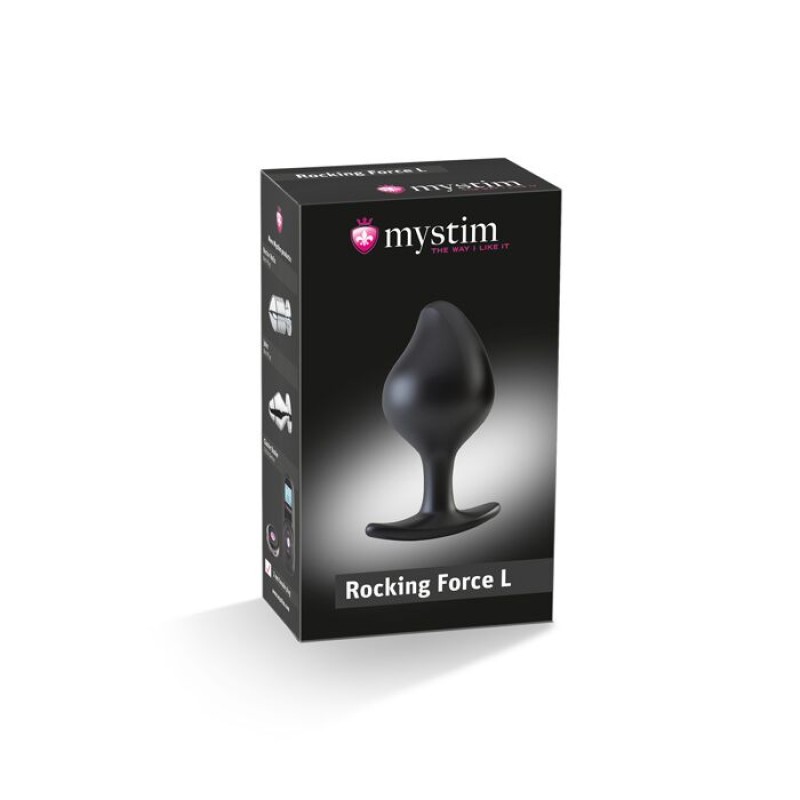 Силіконова анальна пробка Mystim Rocking Force L для електростимулятора, діаметр 4,7 см