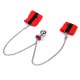 Наручники з металевою анальною пробкою Art of Sex Handcuffs with Metal Anal Plug  size M Red