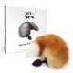 Силиконовая анальная пробка с хвостом из натурального меха Art of Sex size M  Red Fox fox