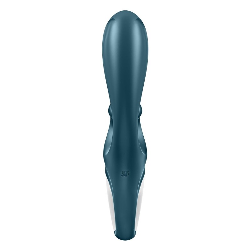 Смарт вібратор-кролик Satisfyer Hug Me Bluegrey, 2 мотори, діаметр 4,2см, широка кліторальна частина