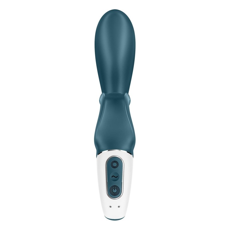 Смарт вібратор-кролик Satisfyer Hug Me Bluegrey, 2 мотори, діаметр 4,2см, широка кліторальна частина