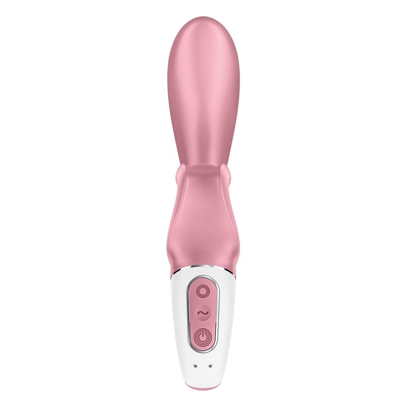 Смарт вібратор-кролик Satisfyer Hug Me Pink, 2 мотори, діаметр 4,2см, широка кліторальна частина