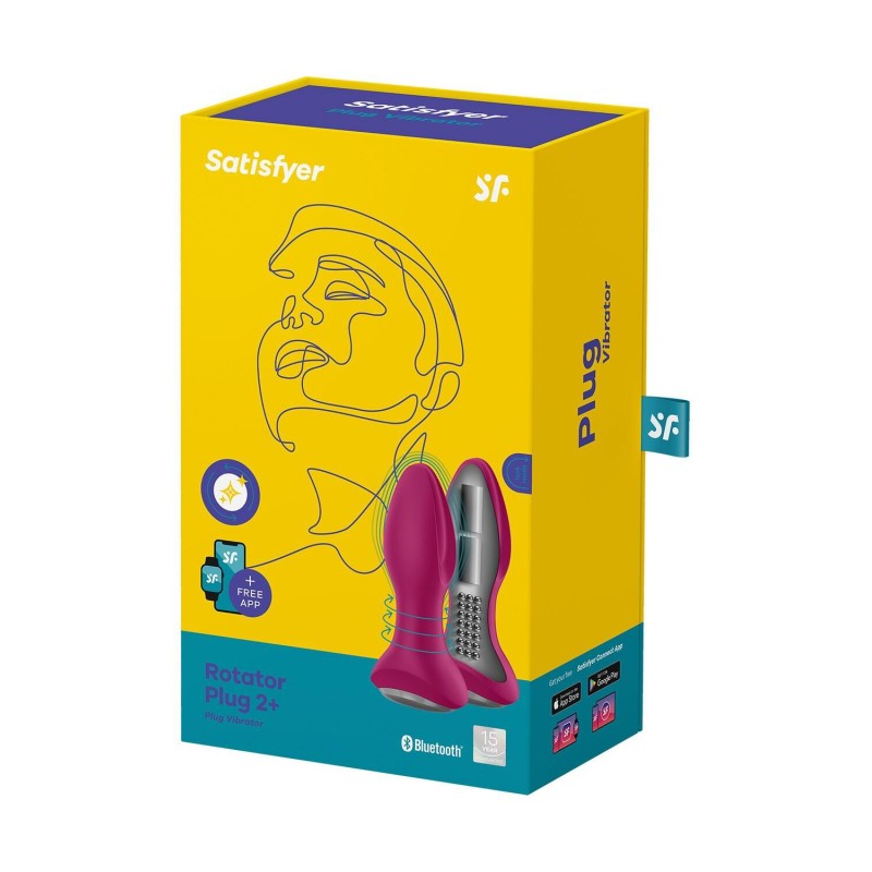 Анальна смарт-вібропробка із перлинним масажем Satisfyer Rotator Plug 2+ Violet