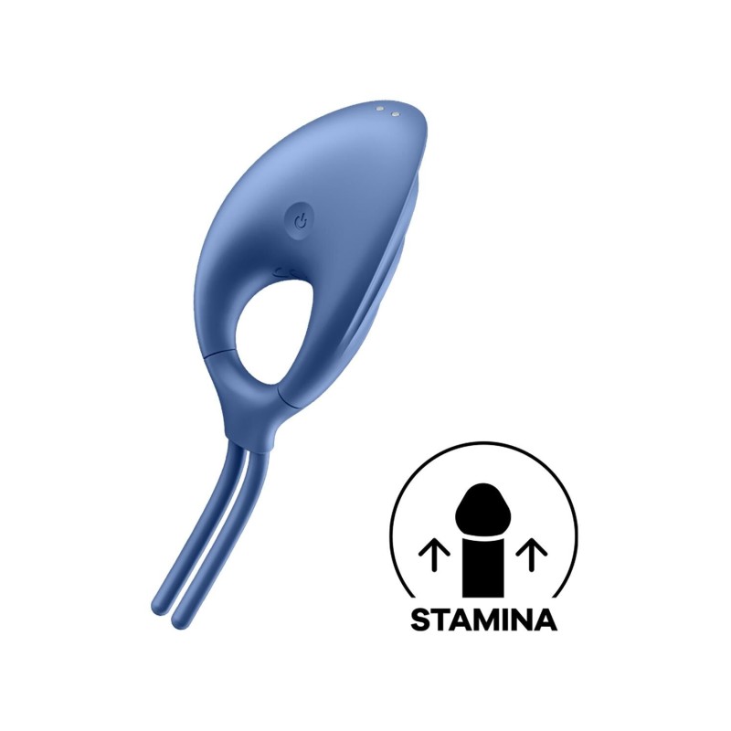 Ерекційне віброкільце-ласо Satisfyer Swordsman Blue, міцна фіксація, 10 режимів, потужний мотор