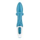 Вібратор-кролик із потрійним відростком Satisfyer Embrace me Turquoise, 2 мотори, діаметр 3,6 см