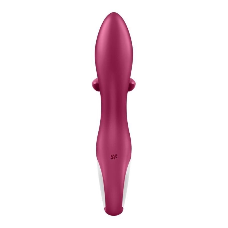 Вібратор-кролик із потрійним відростком Satisfyer Embrace me Berry, 2 мотори, діаметр 3,6 см