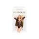 Боди Penthouse Midnight Visit S/L Black, глубокая горловина, вырез на спине, рукава