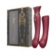 Смартвібратор 3в1 Zalo — Queen Set Wine Red, пульсівна перлина та вакуум, кристал Swarovski