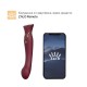 Смартвібратор 3в1 Zalo — Queen Set Wine Red, пульсівна перлина та вакуум, кристал Swarovski