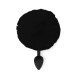 Силиконовая анальная пробка М Art of Sex - Silicone Butt plug Rabbit Tail Black, диаметр 3,5 см