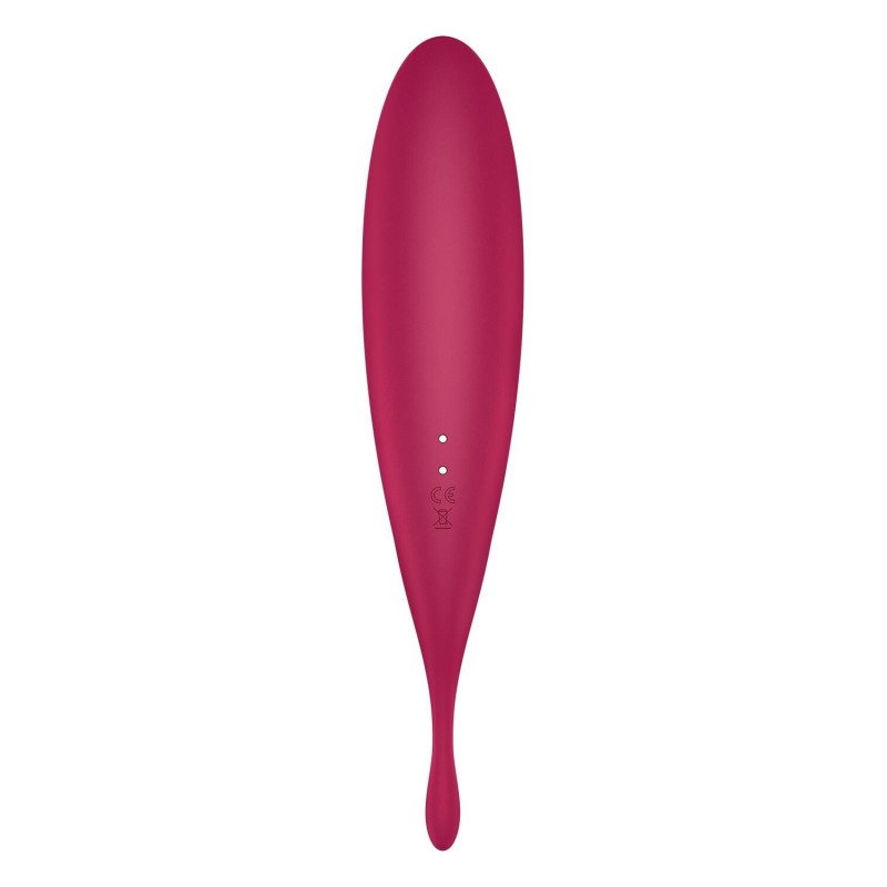 Смарт-вібратор для клітора з вакуумною стимуляцією Satisfyer Twirling Pro+ dark red