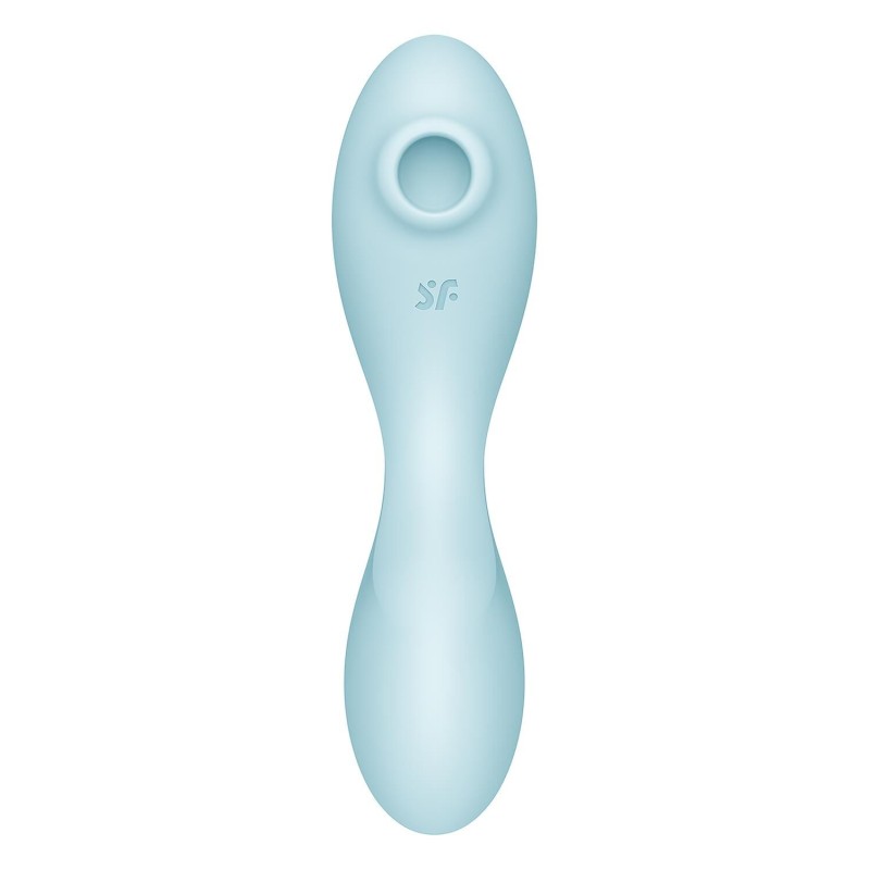 Вакуумний смарт-стимулятор із вібрацією Satisfyer Curvy Trinity 5 (Blue), керування зі смартфона