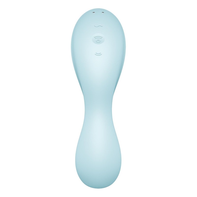 Вакуумний смарт-стимулятор із вібрацією Satisfyer Curvy Trinity 5 (Blue), керування зі смартфона