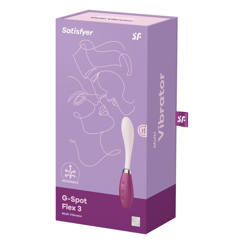 Вібратор Satisfyer G-Spot Flex 3 Red, гнучкий стовбур із фіксацією положення