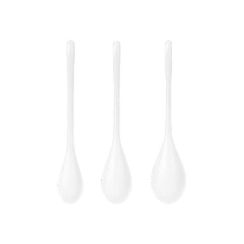 Набір йоні намистин Satisfyer Yoni Power 1 White, діаметр 2-2,5-3см, вага 22-46-74гр
