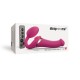Безремінний вібрострапон з вакуумною стимуляцією Strap-On-Me MULTI ORGASM Fuchsia M, регульований