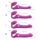 Безремінний вібрострапон з вакуумною стимуляцією Strap-On-Me MULTI ORGASM Fuchsia M, регульований