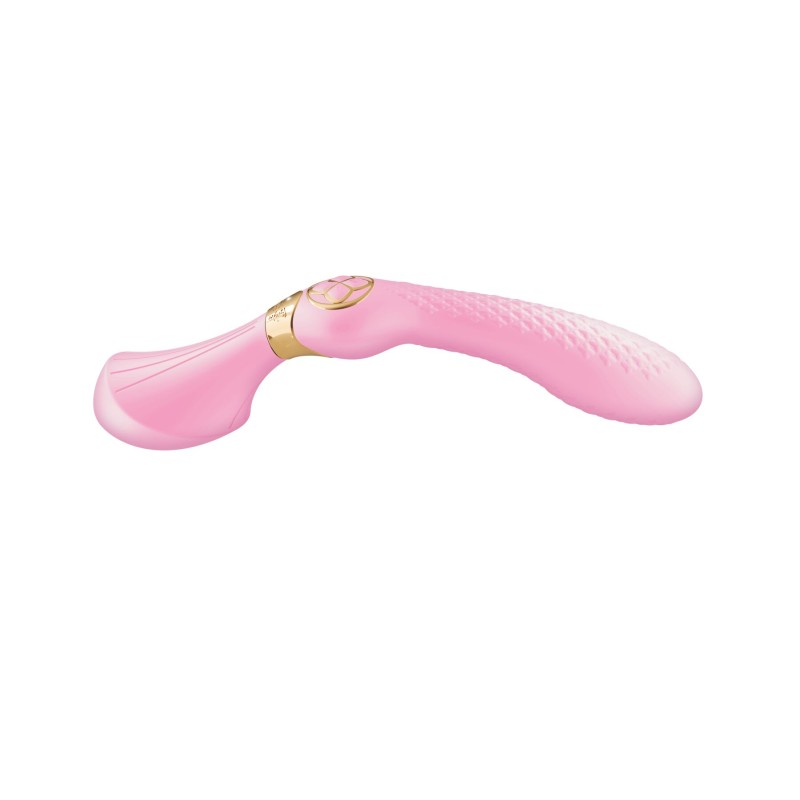 Вибромассажер Shunga Zoa Light Pink, двусторонний