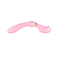 Вибромассажер Shunga Zoa Light Pink, двусторонний