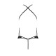 Боди с открытым доступом Passion TASMINA BODY S/M, black, экокожа, шнуровки, ажурные кружева