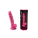 Фалоімітатор SilexD Johnny Pink Glow in the dark, двошаровий, силікон+Silexpan, діаметр 3,5см