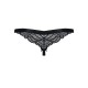 Кружевные танга с доступом Obsessive 828-THC-1 crotchless thong L/XL, черные