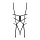 Боді зі стреп із доступом Obsessive Badossa crotchless teddy S/M, чорний