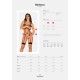 Боди из стреп с доступом Obsessive Badossa crotchless teddy L/XL, черный