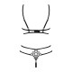 Эротический комплект из стреп Obsessive Badossa 2-pcs set L/XL, черный, с доступом
