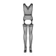 Бодістокінг Obsessive Bodystocking F217 XL/XXL, елегантний силуетний малюнок, імітація панчіх