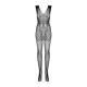 Бодістокінг Obsessive Bodystocking F234 S/M/L, абстрактний малюнок, глибоке декольте