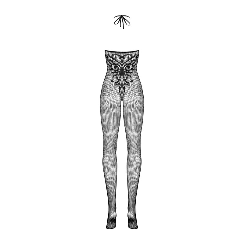 Бодістокінг Obsessive Bodystocking G308 S/M/L, халтер, декор у вигляді татуювання