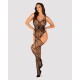 Ажурний бодістокінг під павутину Obsessive Bodystocking G325 black S/M/L, чорний, комбінезон
