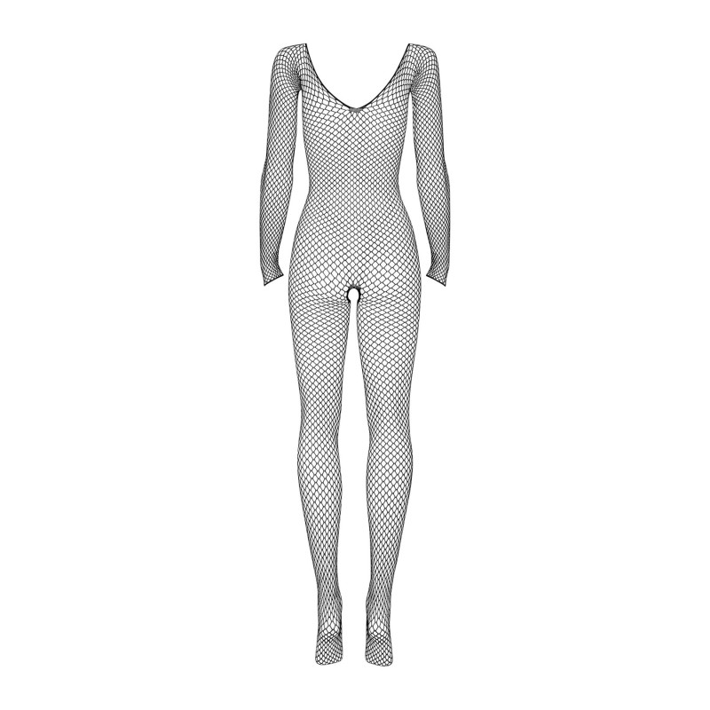 Сітчастий бодістокінг із довгим рукавом Obsessive Bodystocking N109 black S/M/L, чорний, комбінезон
