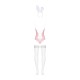 Еротичний костюм зайчика Obsessive Bunny suit 4 pcs costume pink S/M, рожевий, топ з підв’язками