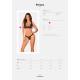 Кружевной бюстгальтер с треугольной чашкой Obsessive Estiqua bra M/L, черный, широкие лямки