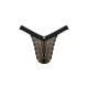Кружевные трусики с заниженной талией Obsessive Estiqua panties M/L, черные