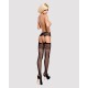 Сітчасті панчохи-стокінги з імітацією гартерів Obsessive Garter stockings S500S/M/L, чорні