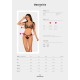 Полупрозрачный эротический комплект Obsessive Obsessivia 2pcs set black S/M, бюстгальтер и трусики