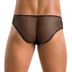 Мужские трусы со шнуровкой Passion 035 SLIP RICHARD S/M Black, экокожа, сетка